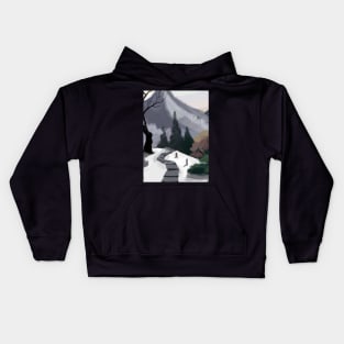 Path to a mountain Kids Hoodie